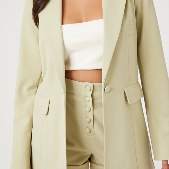 Forever 21 Notched Buttoned Blazer L - Picture 3 of 14